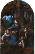 LEONARDO da Vinci Virgin of the Rocks,completed (mk08) oil